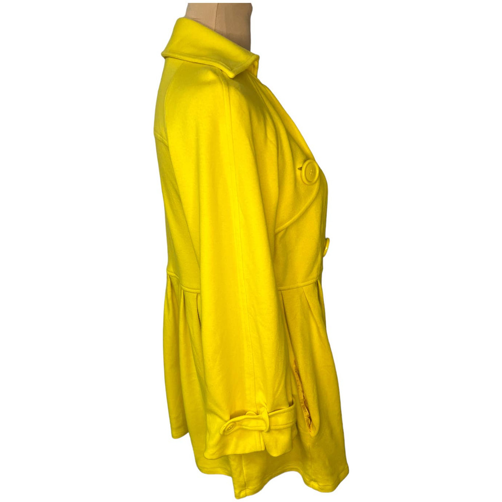 Chloe Dao Bright Yellow Jacket M Structured Peacoat Style Statement Spring - Picture 3 of 6